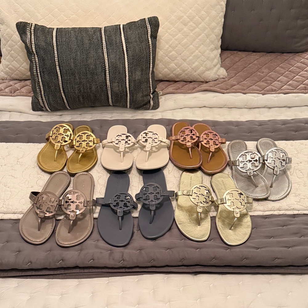 Tory Burch Miller Sandal Lot Of 7
